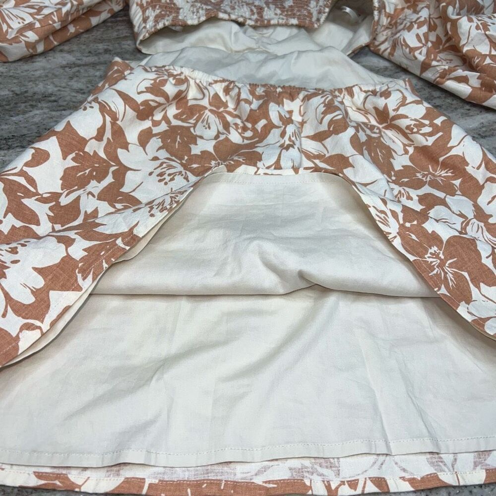 Lovers + Friends x Revolve Kacey Mini Dress Caramel Brown Floral, Women’s Small - Picture 13 of 15